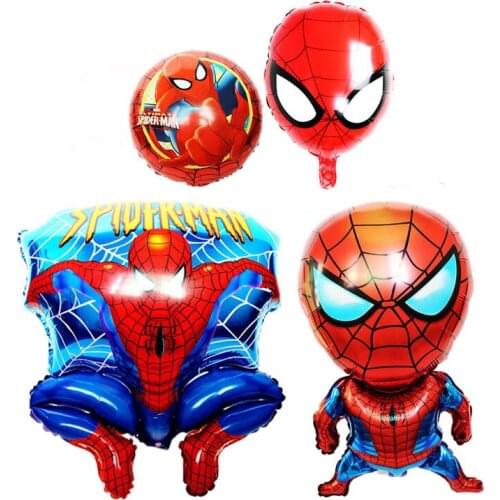 Funny Disney Avengers Spider Man Balloons Toy Aluminum Film Spiderman Doll Figures Birthday Festival Decoration