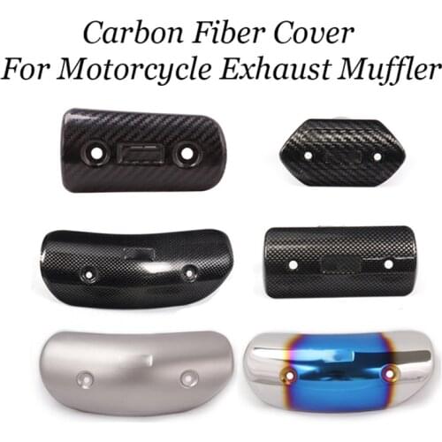 Motorcycle Exhaust Muffler Carbon Fiber Protector Escape Heat Shield Cover Guard Anti-scalding Cover For z900 Pit Bike Vintage
