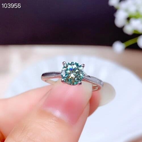 2020 new crackling green moissanite ring for women jewelry engagement ring for wedding 925 silver ring birthday gift
