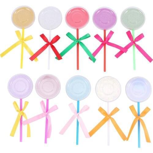 10pcs Lollipop Shape False Eyelashes Packaging Box 3D Fake Mink Lashes Boxes Bow-knot Empty Case