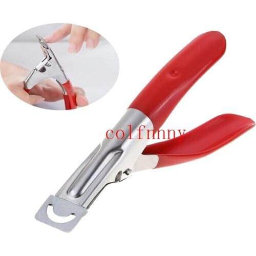 100pcs/ New Red Manicure Tool Acrylic UV Gel False Nail Clipper Edge Cutter Tips Art