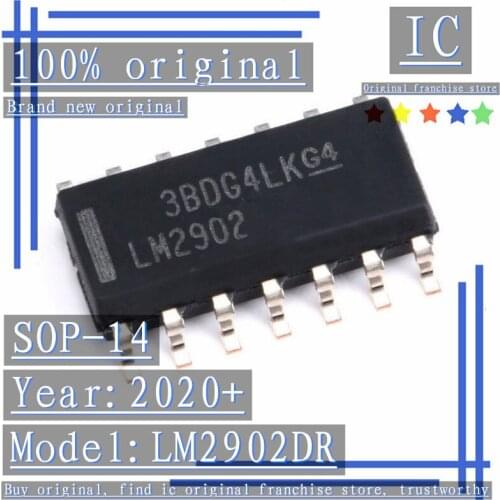 2020+100% Brand new original 10PCS-50PCS LM2902DR SOP-14 LM2902 Quad Operational Amplifier Low Power