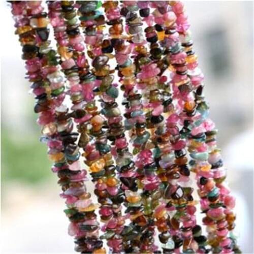 5 pieces, 85 cm, 5-8mm natural tourmaline stone chain, with tourmaline stone home decoration