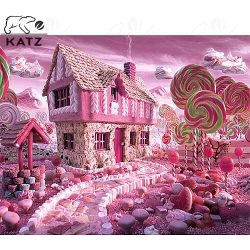 5D Handmade Diy Diamond Painting Candy House Fairy Tale Color Embroidery Cross Stitch Rhinestone Mosaic Decoration Gift