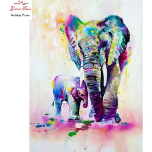 5D DIY Diamond Embroidery landscape animal Elephant Diamond Painting Cross Stitch Rhinestone Mosaic Home decor gift