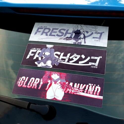3PCS Car Sticker and Decals Anime Auto Front Rear Windshield Window Tail Decals for Japanese Anime Age Game Girl 2B A2