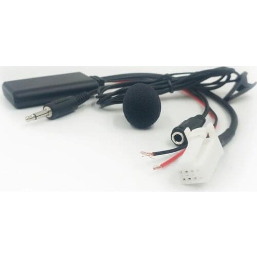 Car Bluetooth 5.0 Aux Input Audio Cable Microphone Handsfree Adapter 8Pin Plug for Nissan For Nissan Sylphy Tiida Qashqai Geniss