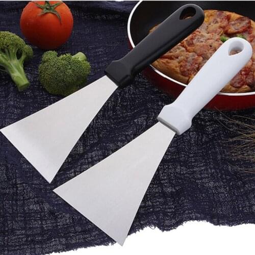 BBQ Grill Turner Pizza Spatula Pizza Knife Stainless Steel Pizza Shovel Cutter Pizza Peel For Cutlets Bacon Teppanyaki Pancake