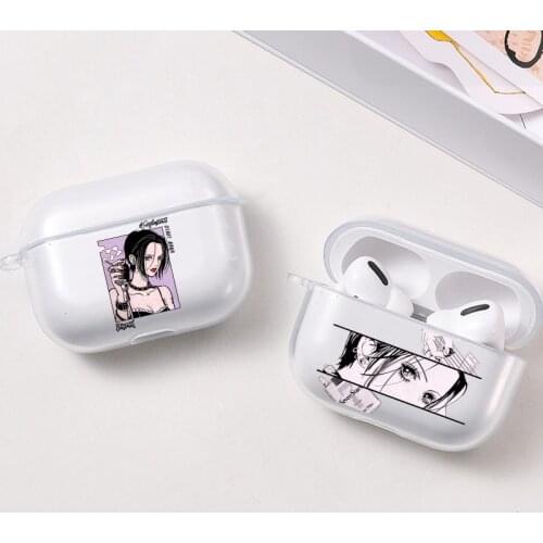 Cute Oosaki Nana Anime Cartoon Movie Earphone Case for Airpods Pro Clear Pattern Soft TPU Wireless Headphone Cover Accessories