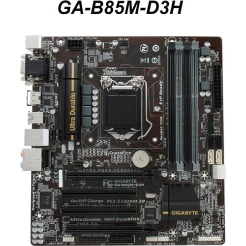 For Gigabyte GA B85M D3H Used Desktop Motherboard PC LGA 1150 i3 i5 i7 DDR3 B85M-D3H 32GB Micro-ATX Original Used Mainboard