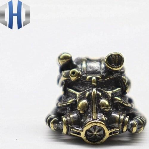 Brass Radiation Engineer Knife Pendant Pure Copper DIY Hand Knitting Accessories Keychain Separated Beads Paracord Beads