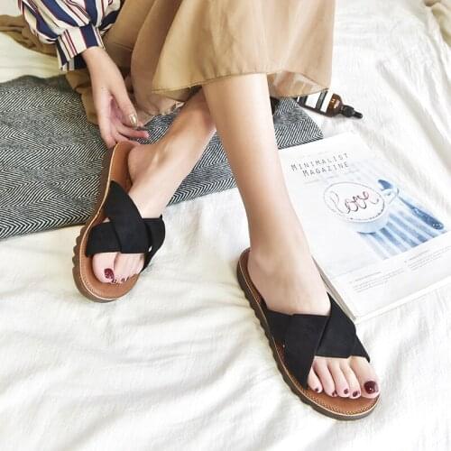 Summer explosion women slippers solid color flat bottom Non-slip sexy sweet temperament wild comfortable Leisure slippers U24-20