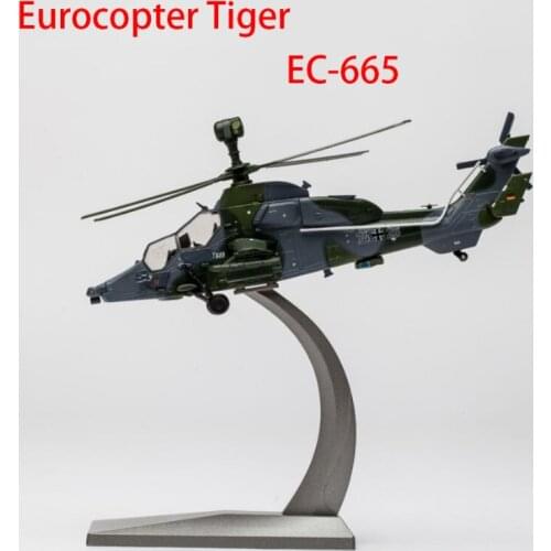 Diecast Airplane Model AF1 Helicopter Eurocopter Tiger EC-665 Toys for Boys Aviation Plane Adult Collection Statc Display