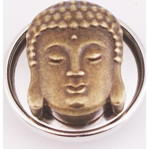 MF6116 NEW 18mm Vintage Christmas Buddha Metal Snap button fit snap jewelry DIY
