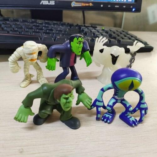 Lot of 5pcs Scooby Mummy Zombie Phantom Skeleton Monster FRANKENSTEION 2.5inch Figures Scooby Mystery Solving Crew Cartoon Doll