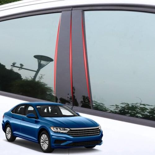 For Volkswagen Jetta A7 MK7 2019 2020 Sedan PVC Car Window Pillar Trim Sticker Middle BC Column Stickers External Accessories