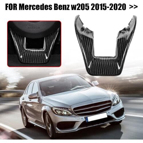 Carbon Fiber Steering Wheel Lower Trim Decor for Mercedes-Benz W205 C63 C63S W218 CLS63 GLA45 GLS63 GLC43 2015-2020 AMG