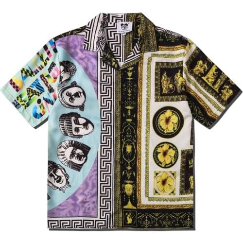 2020 Summer New Beach Hawaiian Shirt Men Women Hip Hop 3d Flower Print Nightclub Shirt Top Unisex Casual Party Prom Button Shirt