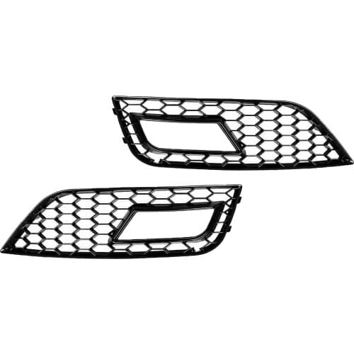 2pcs RS4 Style Front Fog Light Grilles for Audi A4 B8.5 2013-2016, Easy Install