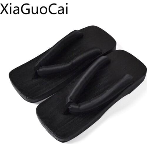 Summer Retro Mens Flip-flops Flat Burnt Paulownia Retro Printed Male Flip-flops Indoor Cotton Fabric Home Slippers for Men