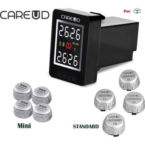 CAREUD TPMS U912 for Toyota Tyre Pressure Monitor 4 Mini Standard External Sensors Car Electronics Tire Pressure Sensor System