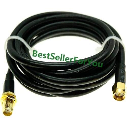 SMA Male to SMA Female NUT BULKHEAD CONNECTOR WiFi Antenna Extension Coaxial Cable RG58