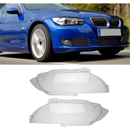Styling Replacement Glass Headlight Lens Car Headlight Headlamp Clear Lens Replacement for BMW E92 Coupe 2006-2009 1 Pair
