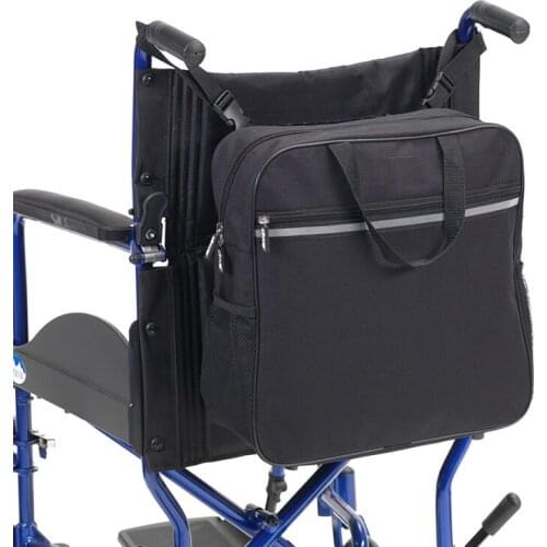 High Quality Black Wheelchair Bag Mobility Scooter Backpack Shopping Storage Handbags Waterproof Wheel Chair Stroller Bag