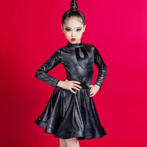 Latina Dance Dress For Girls Salsa Dance Wear Fall Dancer Outfit Latin Ballroom Practice Wear Stage Costume Tap Dancewear DL6858