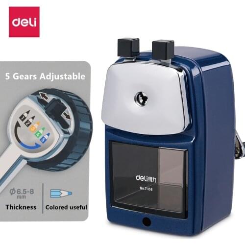 Deli Adjustable Pencil Sharpener 5 Gear Pencil Cutter Office School Sharpener Knife Smooth Sharpening Accessories Stationery