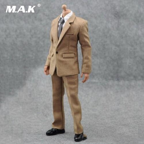 1:6 Gentleman Khaki Clothing Suit Set Model Toys For 12" Action Figures Body Gifts Toys