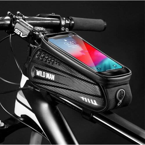 Rainproof Bicycle Bag Frame Front Top Tube Cycling Bag Reflective 6.2 6.5 Inch Phone Case Touchscreen Bag MTB Bike Accessories