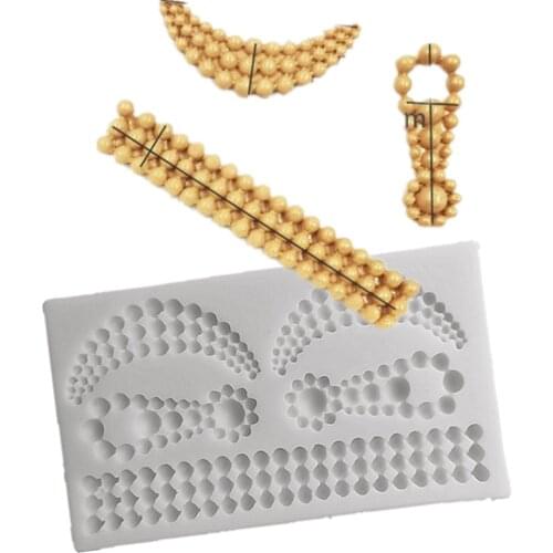 Pearl Necklace Cake Mold Fondant Mould Cake Decorating Tools Silicone Mold DIY Kitchen Baking Tools