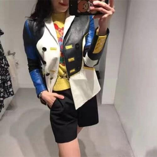 Woman Coats Natural 100% Genuine Leather 2019 Fashion Sheepskin Leather Coat Female Motorcycle Jackets Genuine Leather