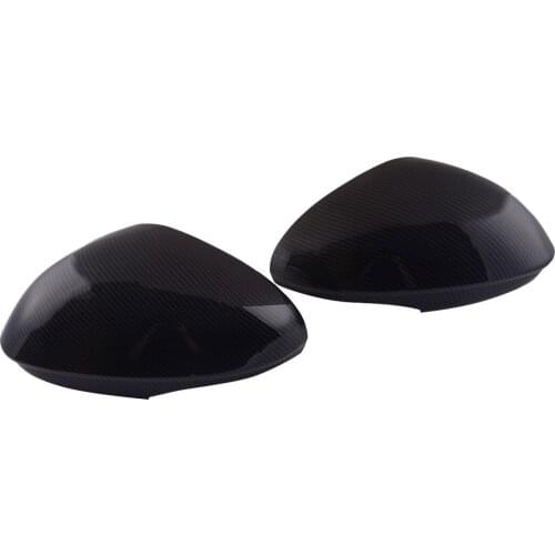 1Pair Carbon Fiber Style Side Rearview Wing Door Mirror Cover Cap Trim Shell Fit for Alfa Romeo Giulia 2017 2018 2019 2020