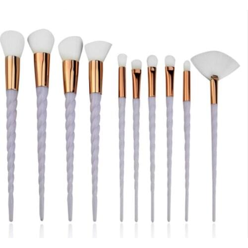 10pcs Unicorn Beauty Foundation Brushes Makeup Concealer Eyelash Lip Eyeshadow Eyeliner Brush Cosmetic Blushes Tool 200sets