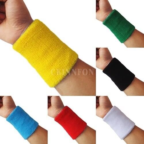 1000Pcs/Lot Comfortable Sports Wrist Sweatband Tennis Squash Badminton GYM Basketball Wristband Gift