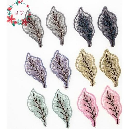20PCS/lot Mix Embroidery Mesh Leaves Applique 5.0cm Translucent Single layer for Party Decor,Garment Embellishment,DIY project