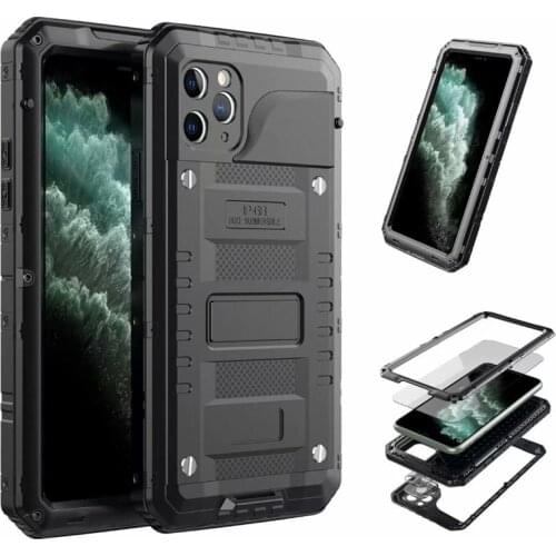 360 Full Body Waterproof Case iPhone 12 Pro Max 11 Pro XR XS X 8 7 6 6S Plus SE 2020 12Mini Military Shock Resistant Armor Cover