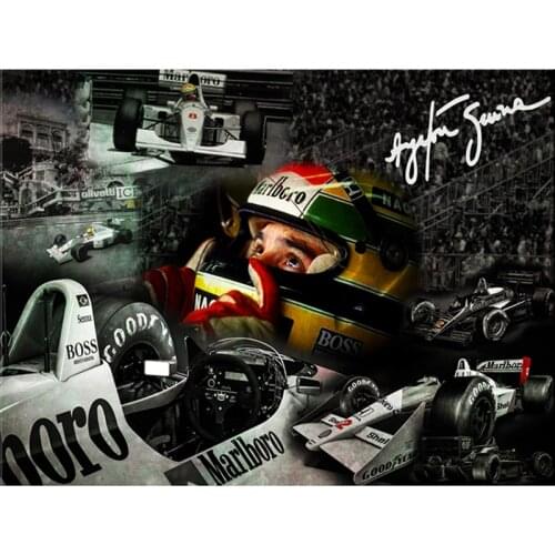 Full drill 5D DIY Diamond embroidery Racing Senna Silva F1 Racer 5D Diy Diamond Painting Cross Stitch Rhinestone Decor
