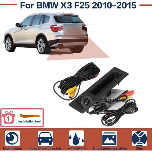 Car Rear View Reverse Backup Camera Parking Night Vision Full HD For BMW X3 F25 2010-2015