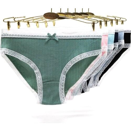 Free Shipping 5pcs/lot New Lady Panties Sexy Womens Cotton Panties Briefs Sexy lace Underwear Womens Triangle Briefs 89449