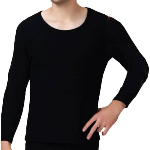 Oversized winter mens fleece thick gold velvet warm underwear set plus size XL-9XL 50-165KG soft O-neck cotton thermal set