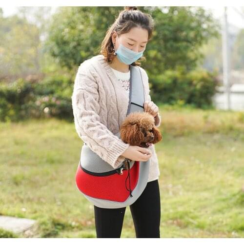 Breathable One-shoulder Cat Bag Adjustable Pet Carry Travel Cage Carrier Bag Dog Cat Rabbit Foldable Portable Handbag Case