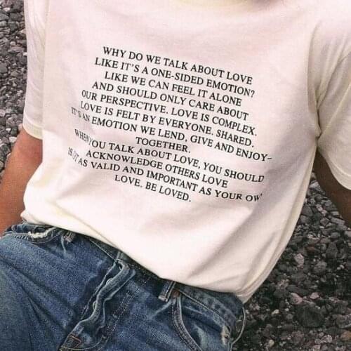 Kuakuayu HJN Be Loved Graphic Tee Summer Fashion 100% Cotton T-Shirt Korean Fashion Kawaii Short Sleeves Hot Sale