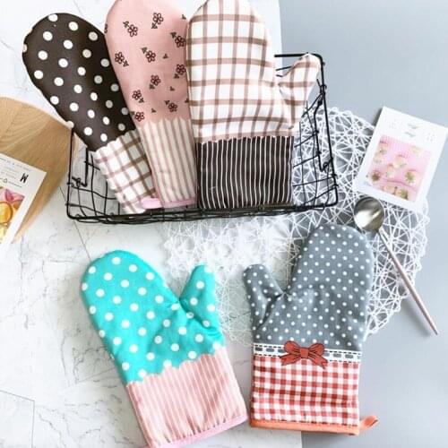Cotton Fashion Kitchen Pad Kitchen Gloves Mitts Cooking Microwave Baking BBQ Oven Potholders Oven Mitts 1pc(not 1 pair)