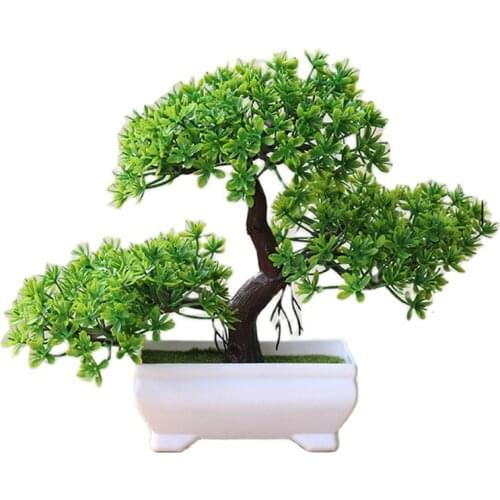 Artificial Plants Bonsai Tree Flower Pot Backyard Decoration And Garden Potted Flowers Decor Balcony Garden Ornaments Garland