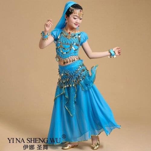 Child&Adult Belly Dance Costume Kids Indian Dance Dress Child Bollywood Dance Costumes For Girl Performance Dance Wear 6 Colors