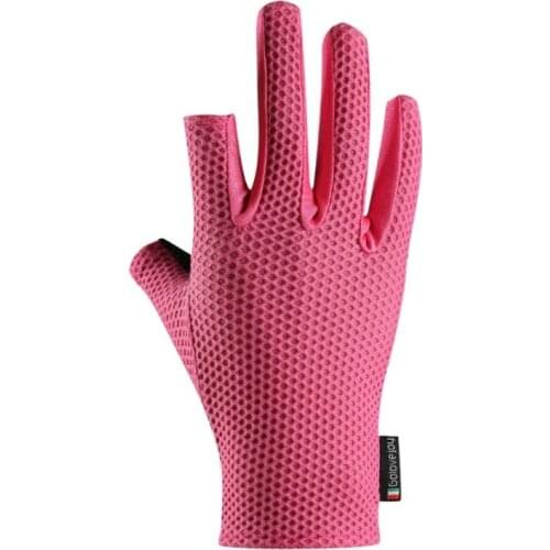 40GC Unisex Summer Ice Silk Cycling Fishing Gloves 2 Cut Fingers UV Protection Sunshade Anti-Slip Breathable Cooling Mittens