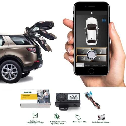 MP686 PKE car alarm system with keyless entry remote engine start universal vehicle Central Locking Car Door push button